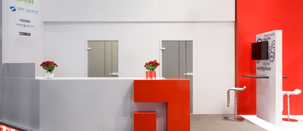 Messestand IVanti, Messe Cebit, Messebau ISINGERMERZ, Messestandkonzept