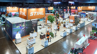 STIHL Messestand, Messe Galabau Nürnberg, Messebau ISINGERMERZ