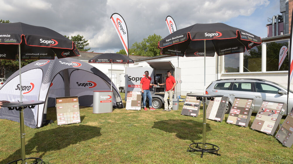 Roadshow, Sopro Bauchemie, Promotion, Isingermerz, Hausmesse, Firmenjubiläum, Workshop, Fachhandel, Promotionaktion, Eventservice, Event