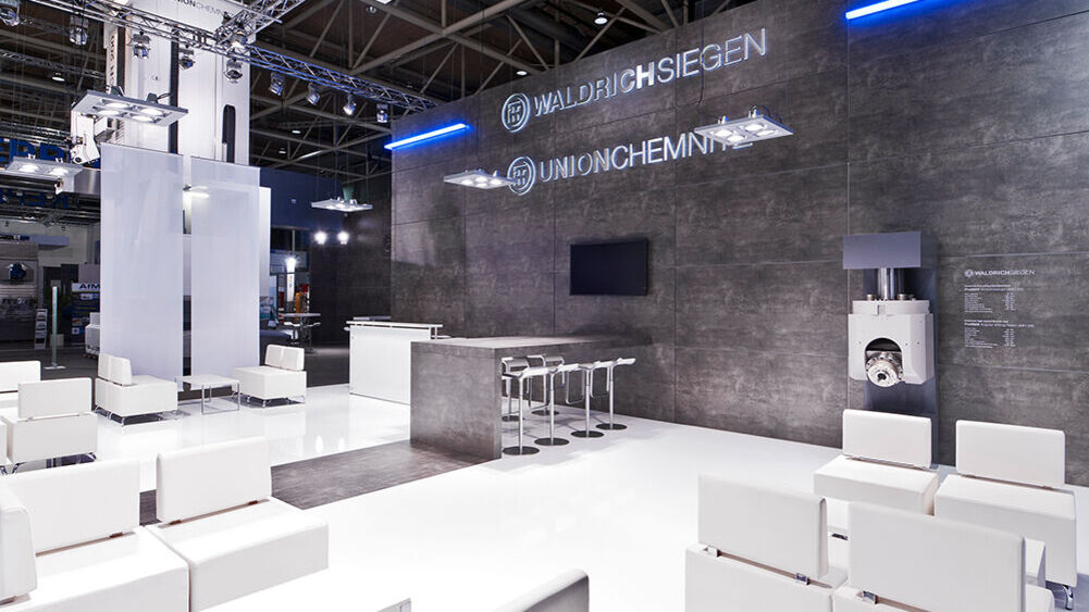 Messestand Waldrichsiegen, Messe EMO, Messebau ISINGERMERZ