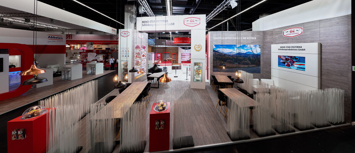 Messestand Mondstar Pastirma, Messe Anuga, Messebau ISINGERMERZ, Messekonzept