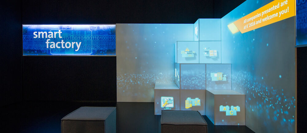 Messestand VDMA, Messe K, Industrie 4.0, Düsseldorf, Messebau ISINGERMERZ, Messebau