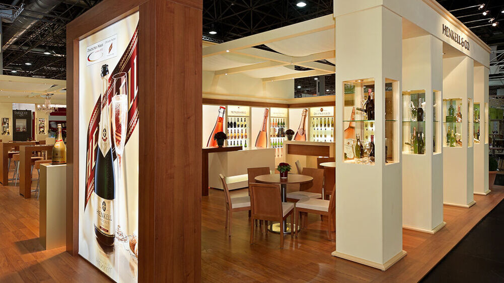 Messestand Henkell Sektkellerei, Messe Prowein, Messebau ISINGERMERZ