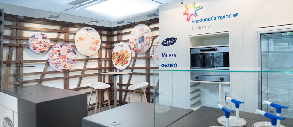 Messestand Friesland Campina, Messe Internorga, Messebau Isingermerz