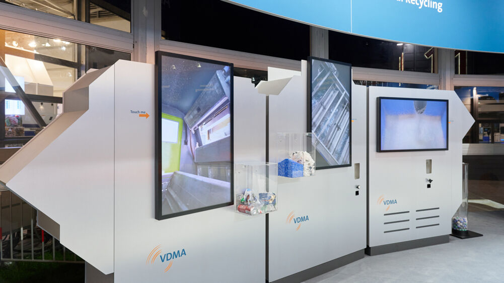 Messestand VDMA, Messe K, Düsseldorf, Circular Economy, Kreislaufwirtschaft, Nachhaltigkeit, Isingermerz, Messebau, Eventbau, Messekonzept