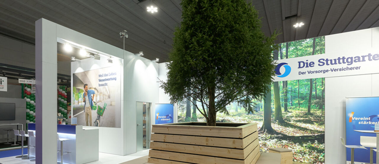Blickfang auf dem Messestand, Nachhaltiger Messestand in Dortmund