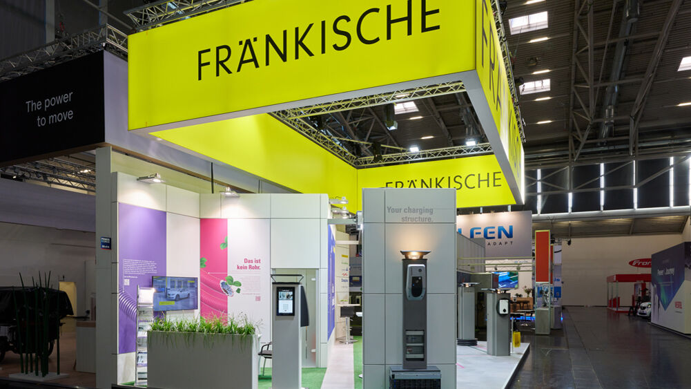 Messestand Fränkische Rohrwerke, Messe Power2Drive, Messedesign
