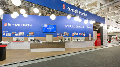 Messestand Remington, RussellHobbs, Varta, Messe IFA, Messebau, Isingermerz, Messekonzept
