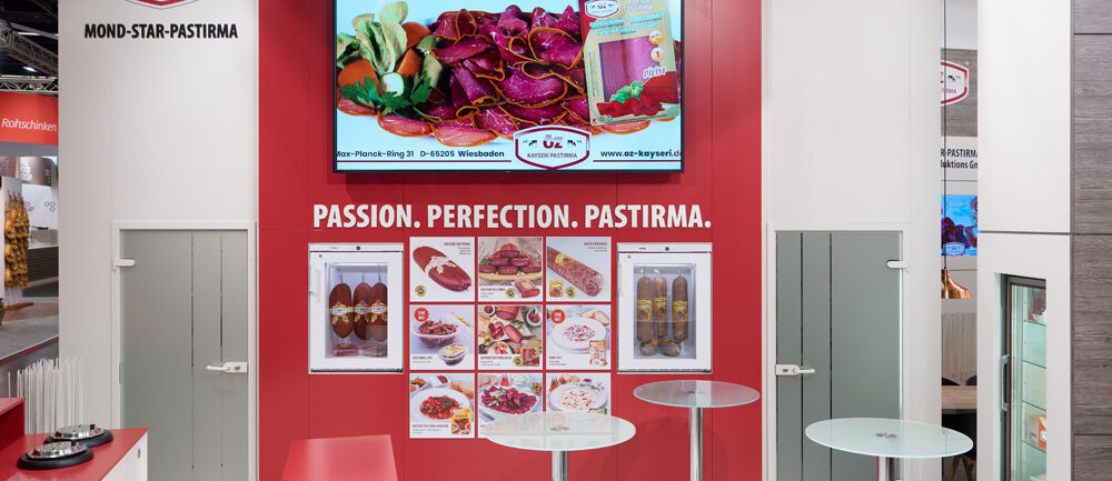 Messestand Mondstar Pastirma, Messe Anuga, Messebau ISINGERMERZ