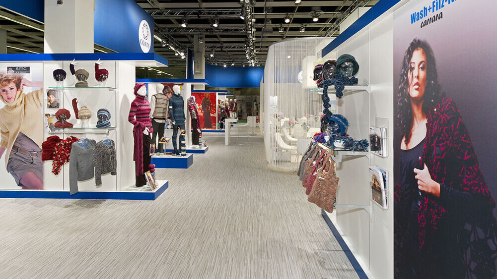 Messestand Coats, Messe Handarbeit & Hobby, Messebau ISINGERMERZ