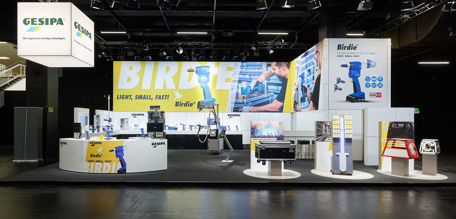 Messestand Gesipa, Eisenwarenmesse Köln, Isingermerz, Messebau