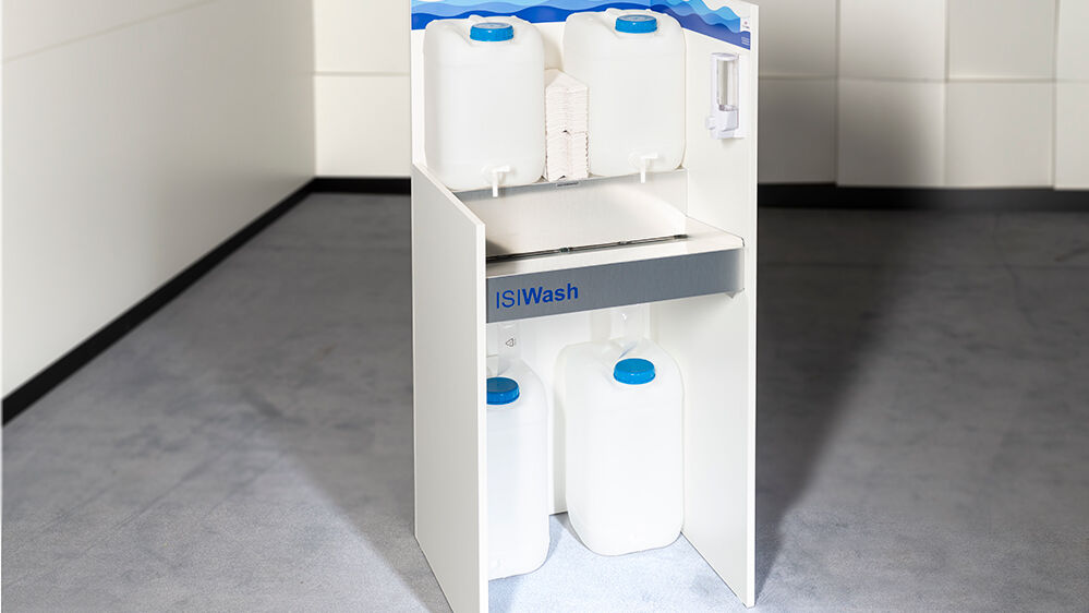 isiwash, mobile waschbecken, hygiene, waschbecken, hygienestation, schulen, corona, infektionsschutz, wiesbaden, isingermerz