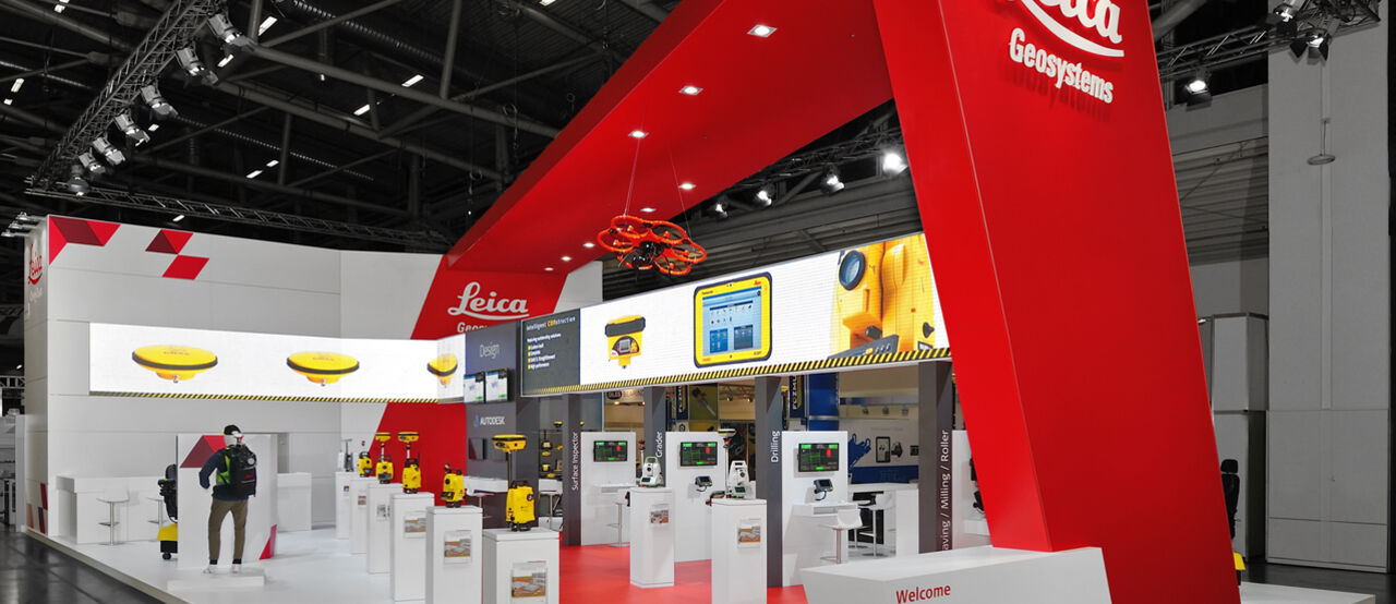 Messe Bauma, Messestand Leica, Messebau ISINGERMERZ