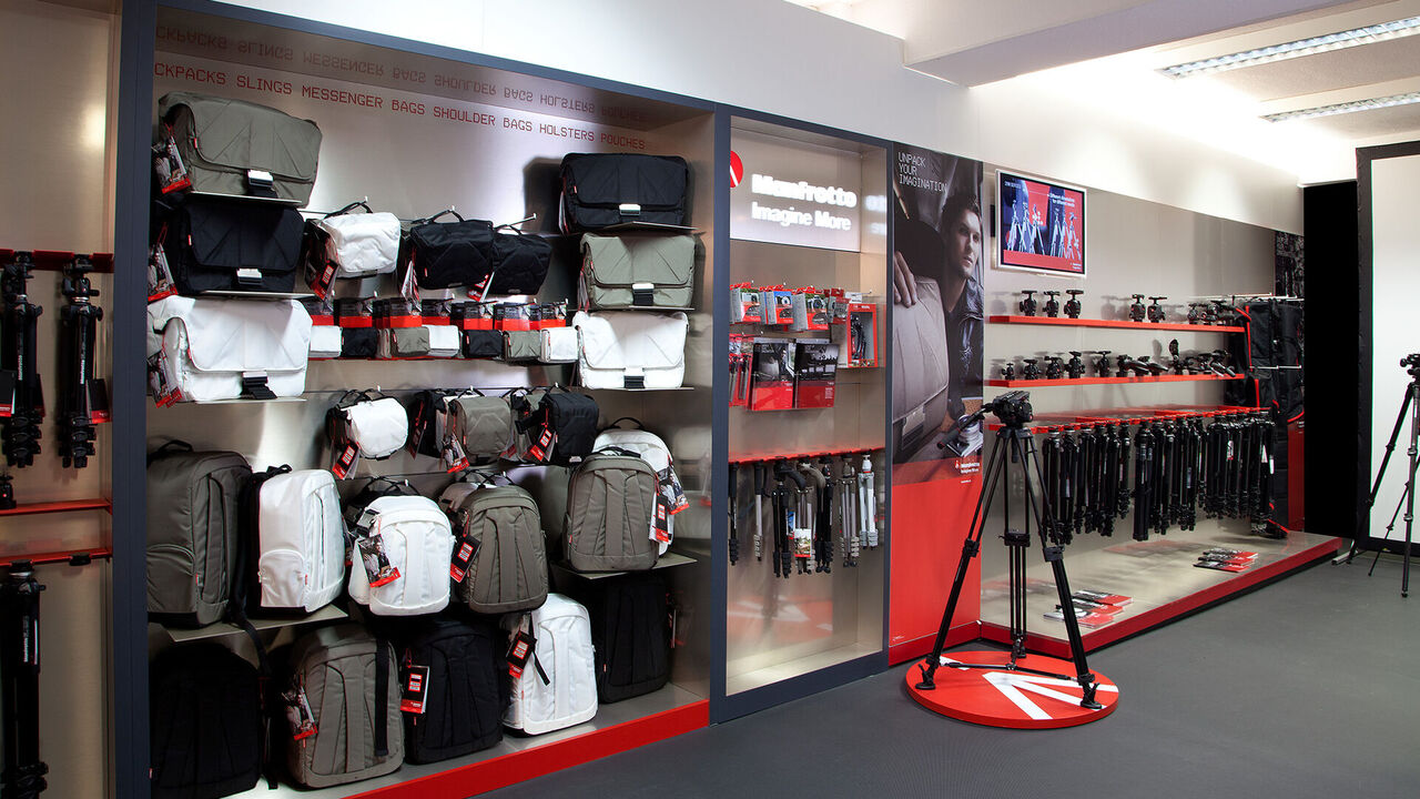 Manfrotto Ladenbau, Shop-in-Shop-Lösung ISINGERMERZ