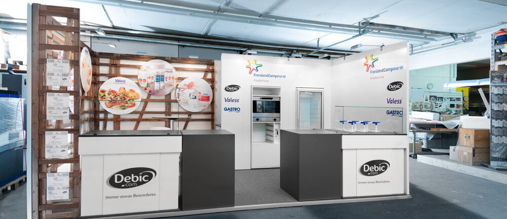 Messestand Friesland Campina, Messe Internorga, Messebau Isingermerz