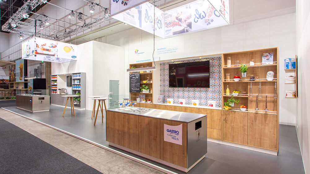 Messestand FrieslandCampina, Messe Internorga, Messebau ISINGERMERZ