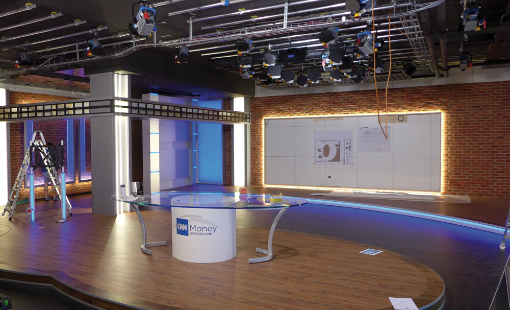 CNN-Money Switzerland, TV Sender, Senderaum, Regieraum, Content Park Zürich, Trennwand, Trennwandmieten