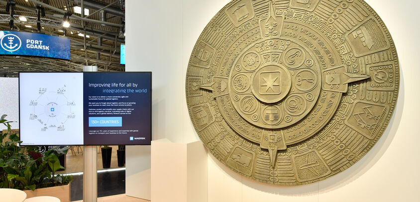 Messestand Maersk, Messe TransportLogistik, Messebau ISINGERMERZ