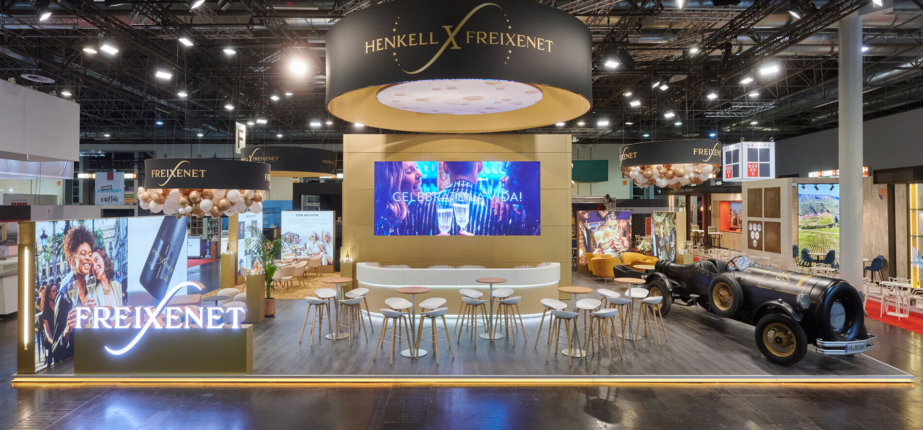 Messe Prowein Düsseldorf, Messestand Henkell Freixenet, Messebau ISINGERMERZ