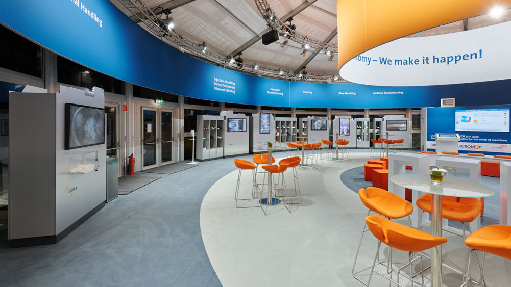 Messestand VDMA, Messe K, Düsseldorf, Circular Economy, Kreislaufwirtschaft, Nachhaltigkeit, Isingermerz, Messebau, Eventbau, Messekonzept