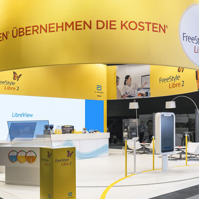 Messestand Abbott, Messe DDG Frühjahrstagung, Berlin, Messebau ISINGERMERZ