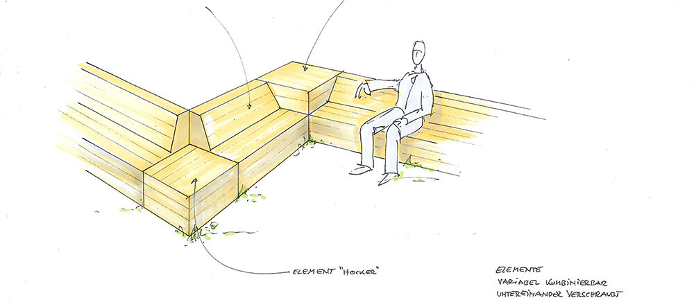 Stadtentwicklung Wiesbaden, Sitz- und Balancier-Landschaft, Wörther-See-Straße, Förderprogramm, Sozialer Zusammenhalt, Gräselberg, Isingermerz, Werkstatt, Schreinerei
