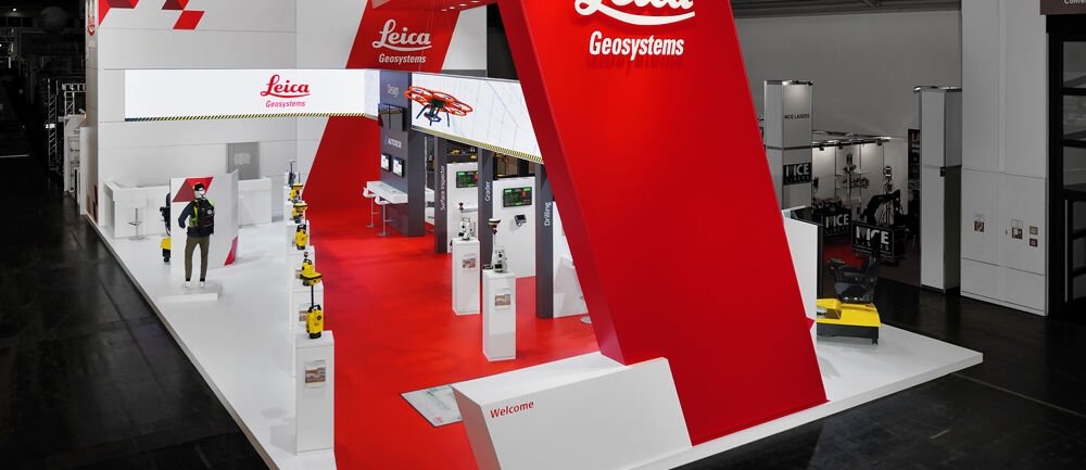 Messestand Leica, Messe Bauma, Messebau Isingermerz, Messestandentwurf