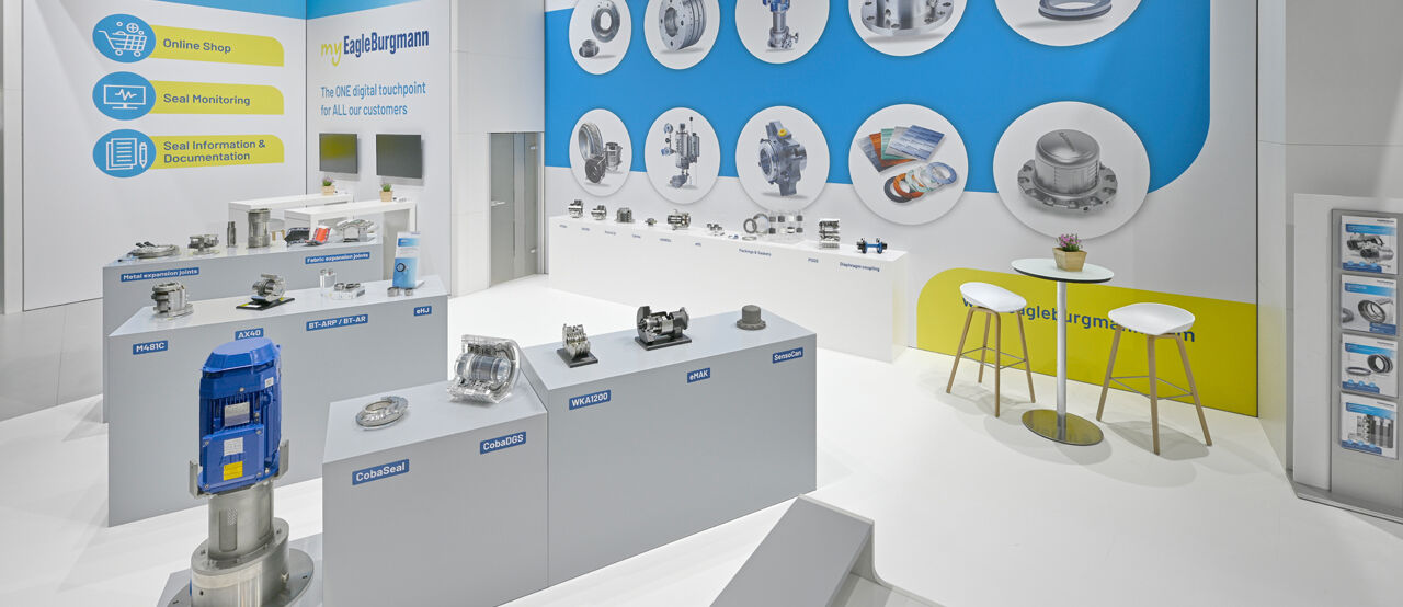 Messe Achema Frankfurt, Messestand Eagle Burgmann, Messebau ISINGERMERZ