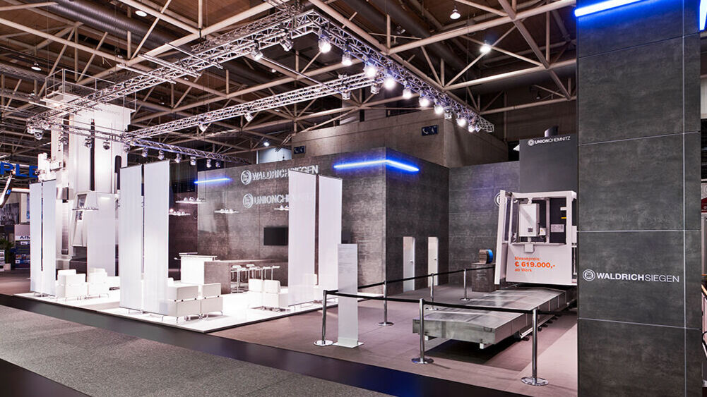 Messestand Waldrichsiegen, Messe EMO, Messebau ISINGERMERZ