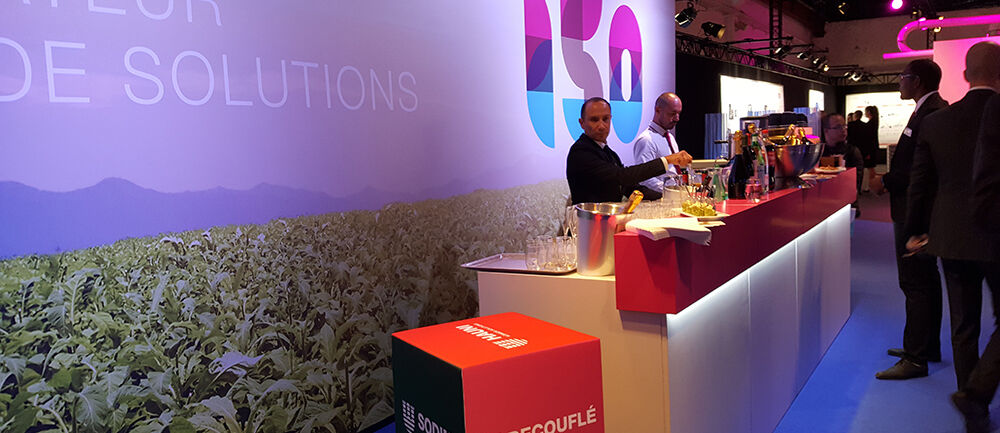 Hauni, Paris, Eventbau, ISINGERMERZ, Firmenjubiläum, Eventtheke