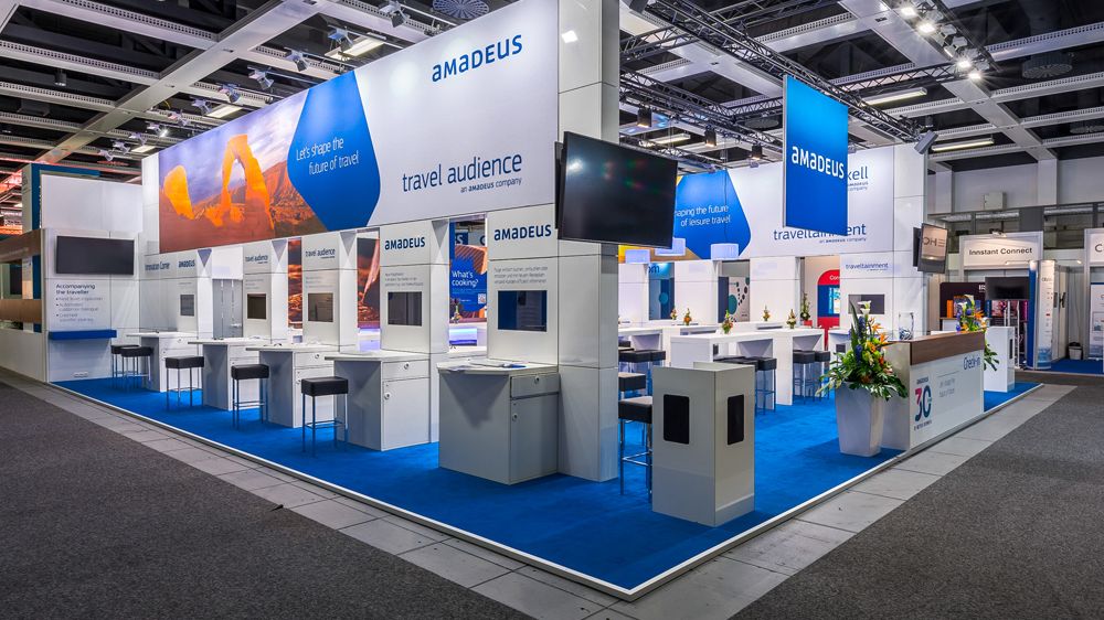 Messestand Amadeus, Messe ITB, Messebau ISINGERMERZ