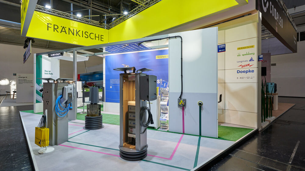 Messestand Fränkische Rohrwerke, Messe Power2Drive, Messestandbau