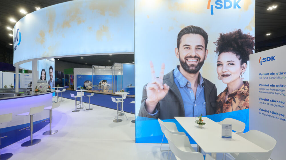 Stuttgarter Versicherung, Messe DKM, Dortmund, Messebau ISINGERMERZ