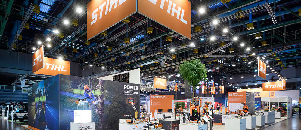 STIHL Messestand, Messe Galabau Nürnberg, Messebau ISINGERMERZ