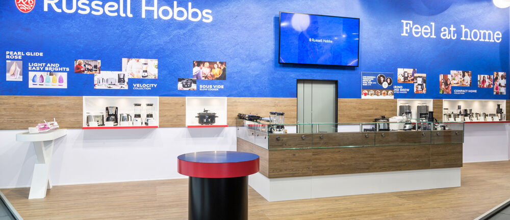 Messestand Remington, RussellHobbs, Varta, Messe IFA, Messebau, Isingermerz, Messestanddesign