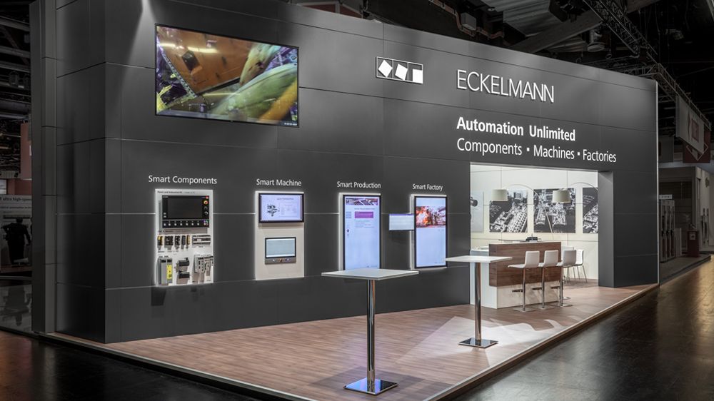 Messestand Eckelmann, Messe SPS, Isingermerz, Messebau, Messedesign