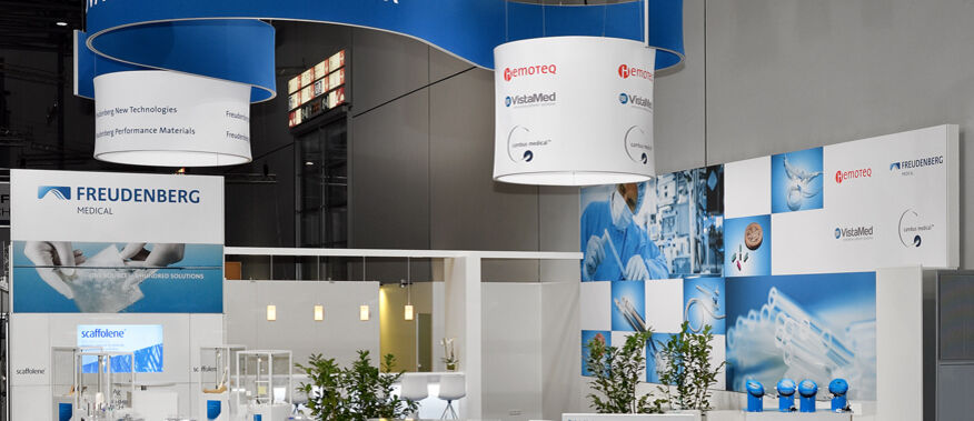 Messestand Freudenberg Medical, Messe Compamed, Messebau Isingermerz