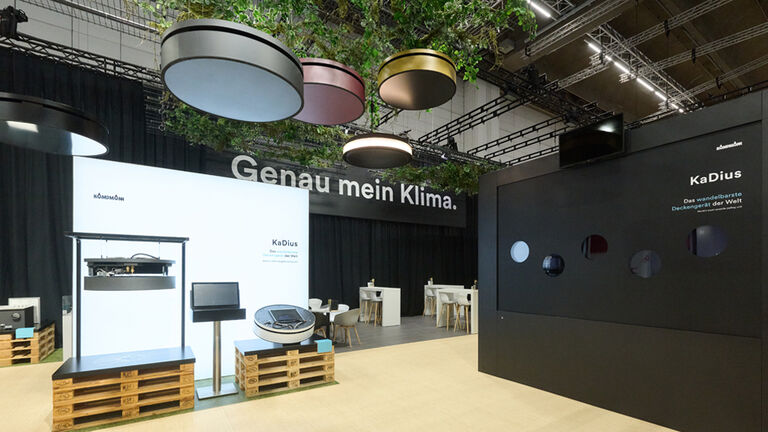 Exhibition stand construction, ISH in Frankfurt, by Isinger und Merz, exhibit exhibition