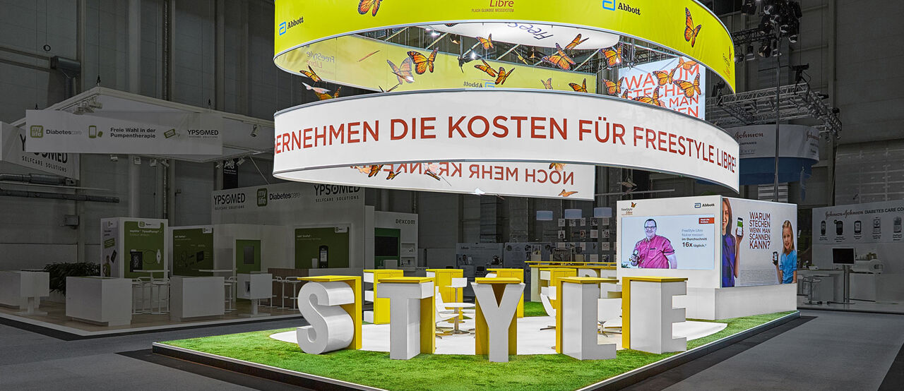 Messestand Abbott, Messe DDG Hamburg, Messebau ISINGERMERZ