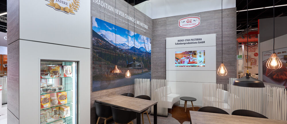 Messestand Mondstar Pastirma, Messe Anuga, Messebau ISINGERMERZ