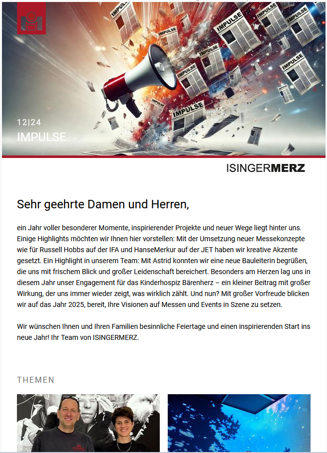 IsingerMerz Newsletter